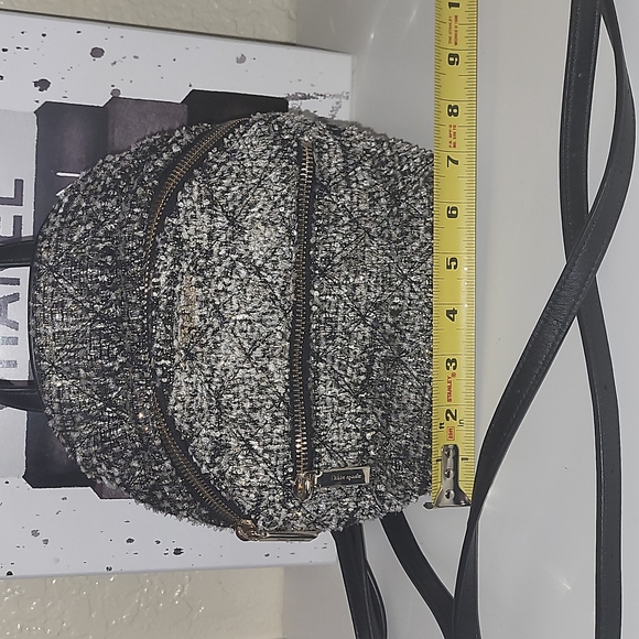 EUC Kate Spade mini natalia backpack in .tweed. tinsely sparkly..leather.. - Picture 3 of 11